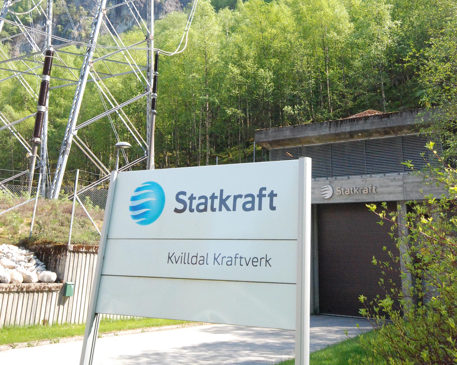 Kvilldal power plant sign