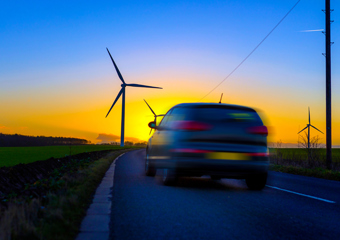 Car and wind turbine